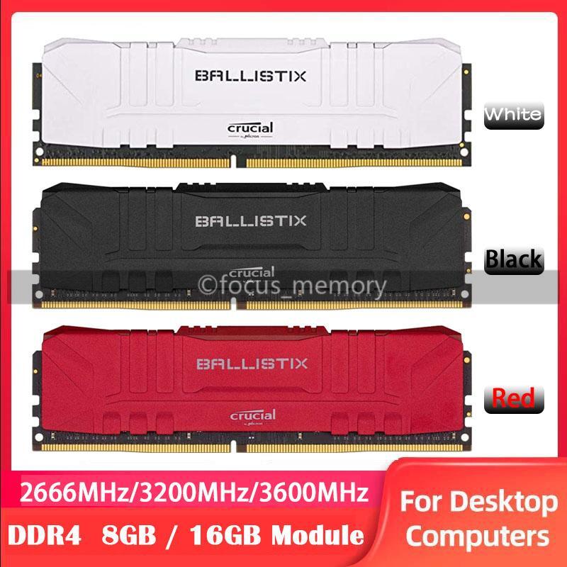 Crucial Ballistix 8 GB 16 GB Ram DDR4 2666 3200 MHz 288pin Desktop