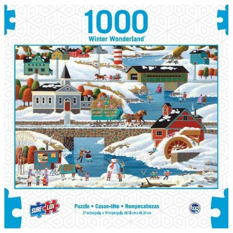 SURE LOX 1000 PIECE PUZZLE WINTER WONDERLAND NEW ENGLAND