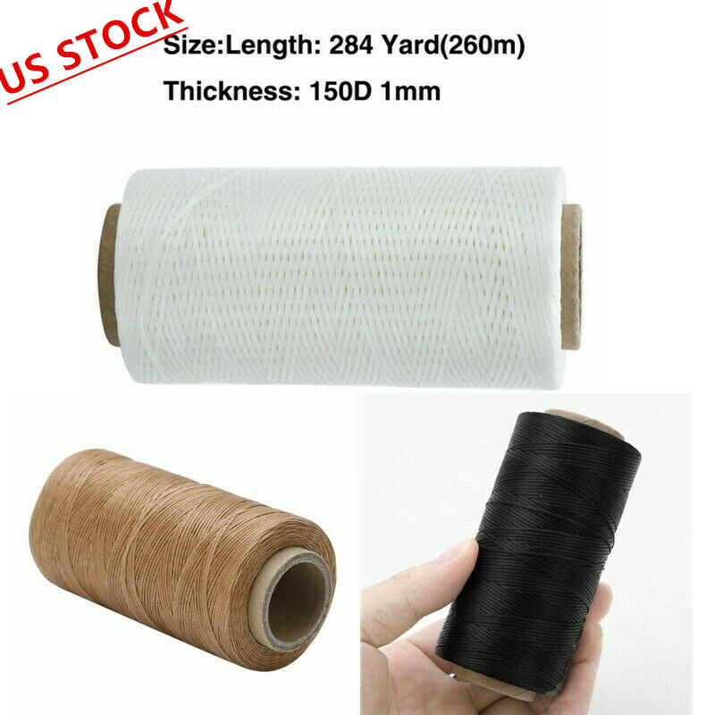 Leather Waxed Thread 150D Flat Wax Coated Sewing Thread Beading Cord,Heavy Duty Leather Waxed Thread 150D Flat Wax Coated Sewing Thread Beading Cord,Heavy Duty