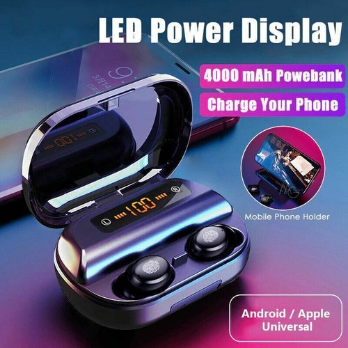 4000mAh Mini Wireless TWS Earphone Bluetooth Headphone IPX7 Waterproof Earbuds