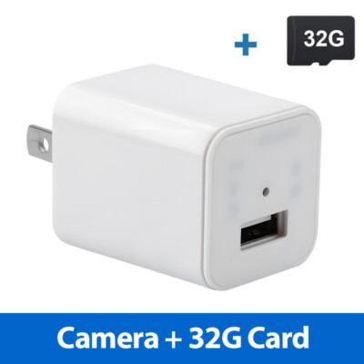 USB Wall Charger Mini Camera Motion Detection DVR 1080P HD Home Security Camera