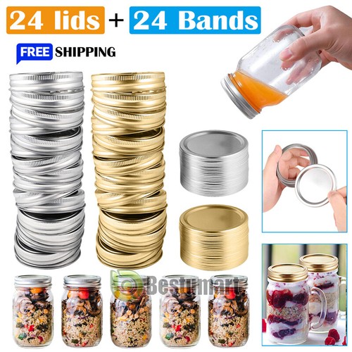 Regular Mouth Canning Jar ball Lids & Rings/Bands Set SplitType & Leak