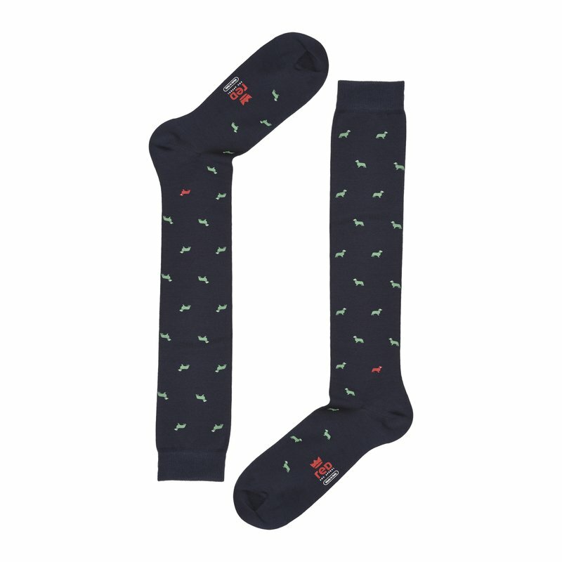 

Носки Long Man Red Blue Green Print Dachshund  2208oz Италия