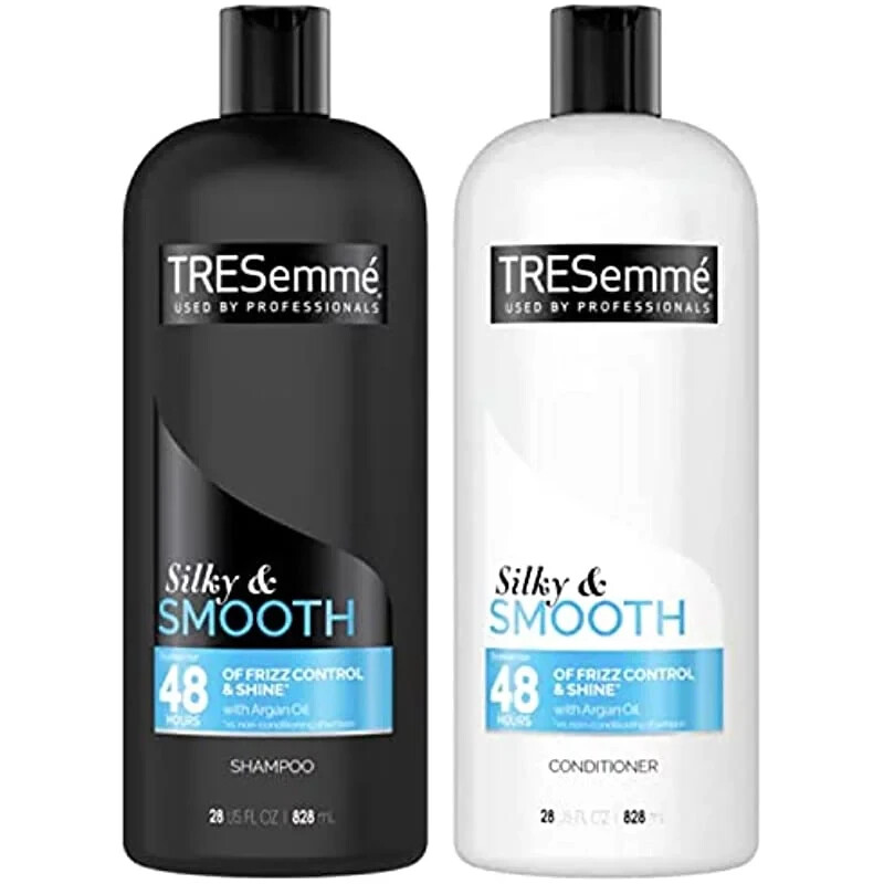 TRESemme Shampoo & Conditioner Silky & Smooth Argan Oil w/ Vit E Anti Frizz 28oz