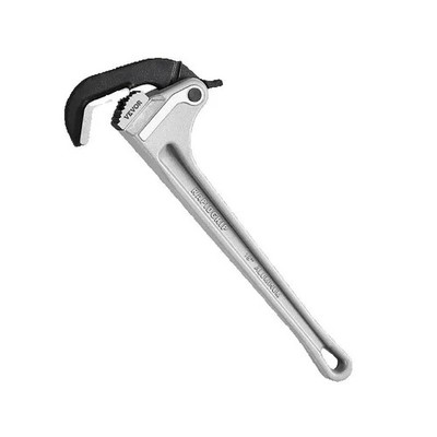 18" Aluminum Straight Pipe Wrench Automatic Jaw Adjustment Adjustable Plumbing W