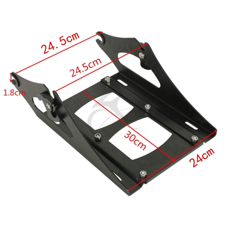 Razor Pack Trunk +Pad 2 Up Rack Fit For Harley Tour Pak Road King Glide 14-23