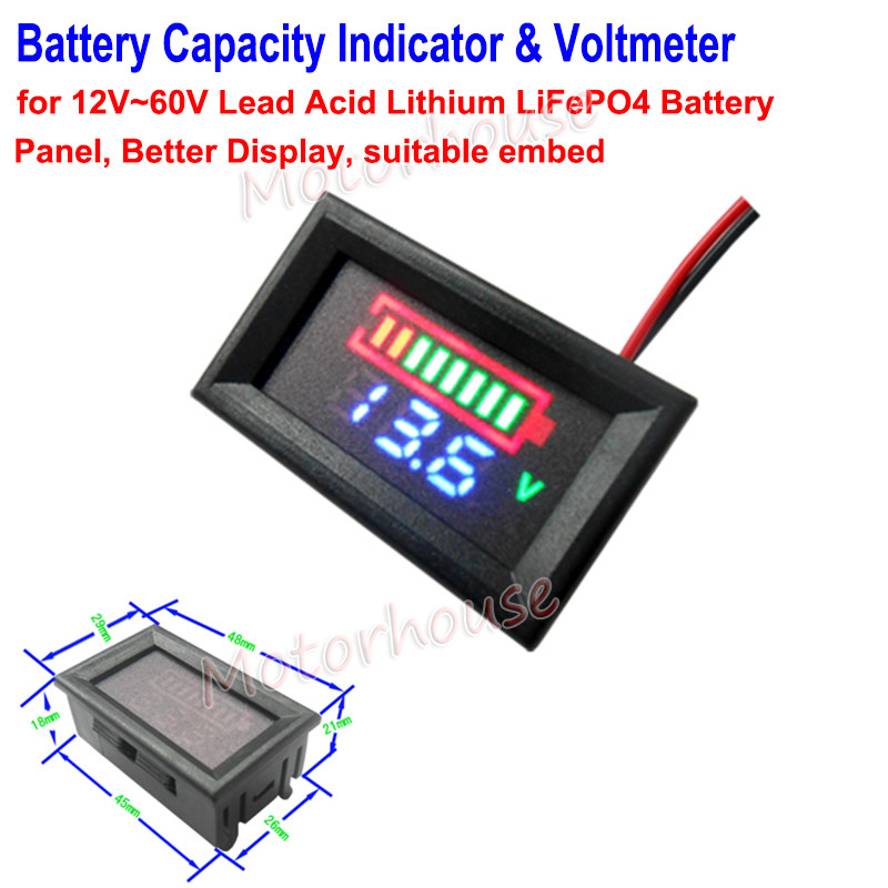 Battery capacity indicator. Battery Level indicator. Маленький вольтметр с числом 5 в. 12v Battery Tester и его расшифровку.