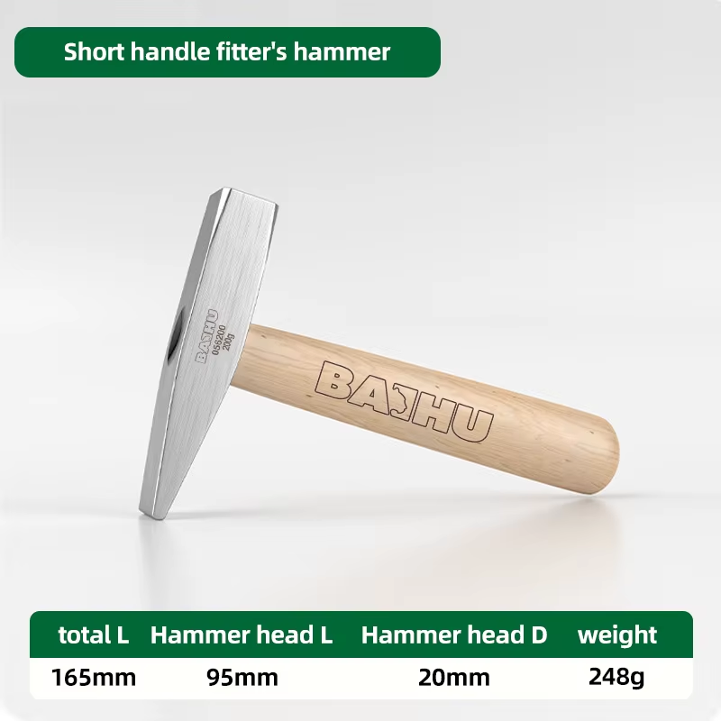 BAIHU Mini Hammer High Carbon Steel Hammer Solid Wood Short Handle Octagonal or round Head Hammer Small Manual Hardware Tool