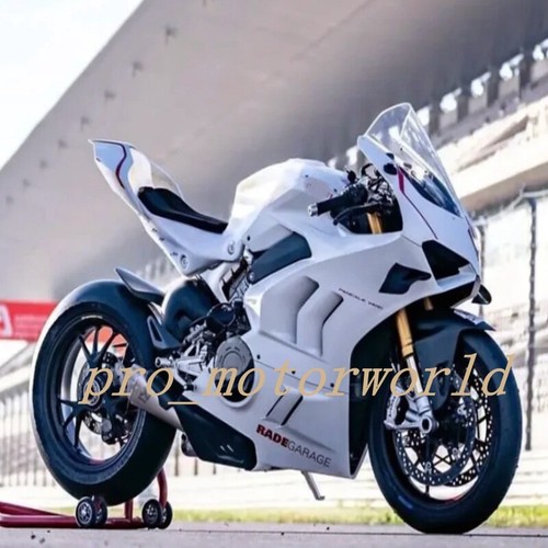 Black White Fairing Kit w/Tank For DUCATI 22-24 PANIGALE V4 V4S