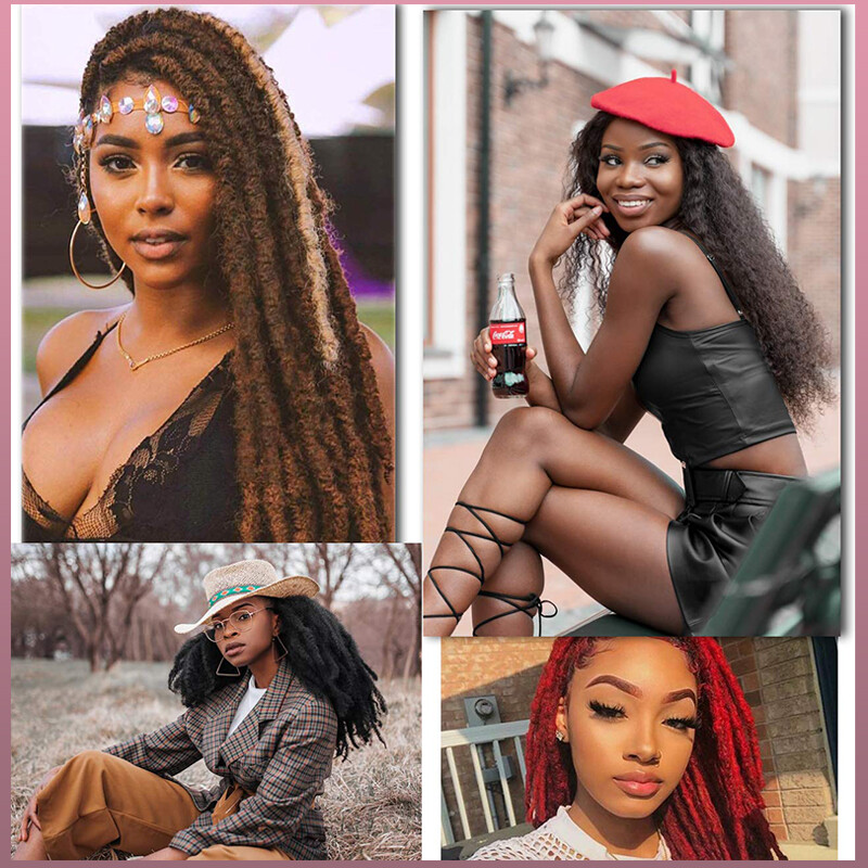 Cool Lady Afro Kinky Bulk Hair Marley Twist Crochet Braid Effortless Braiding