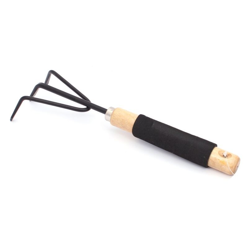 Garden Mini Cultivator with Handle Soil Hand Fork Digging Dutch Hoe Claw