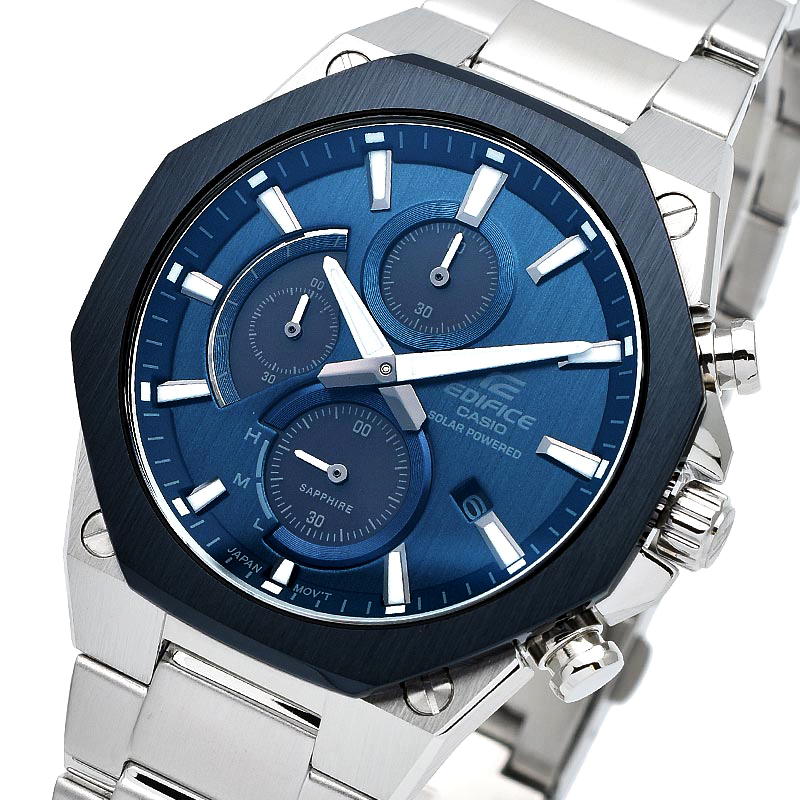 Pre-owned Casio Edifice Efs-s570ydb-2ajf Chronograph Solar Powered Watch Efs-s570ydb-2a