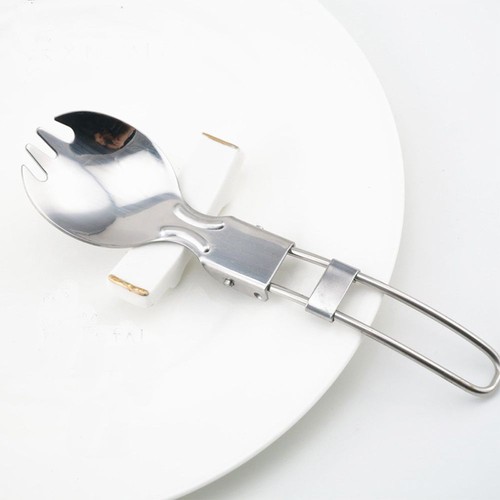 Traveller Outdoor Camping Cookout Picnic Foldable Spork Folding Fork Spoon