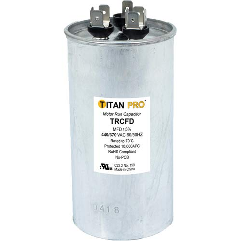 Motor Run Capacitor 35+5 MFD 370V for Titan Pro TRCFD355 Round