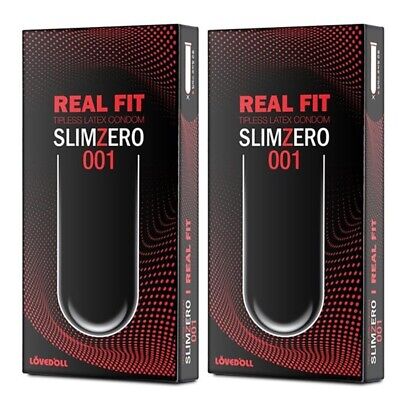 Unidus 001 SLIMZERO Real Fit  Lubricated Latex Condoms  Korea 16Pcs Condons
