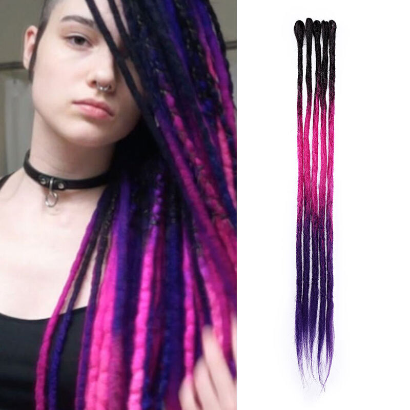 US Handmade Natural Braiding Hair Piece Crochet Hair Extensions SE Dreads Locs