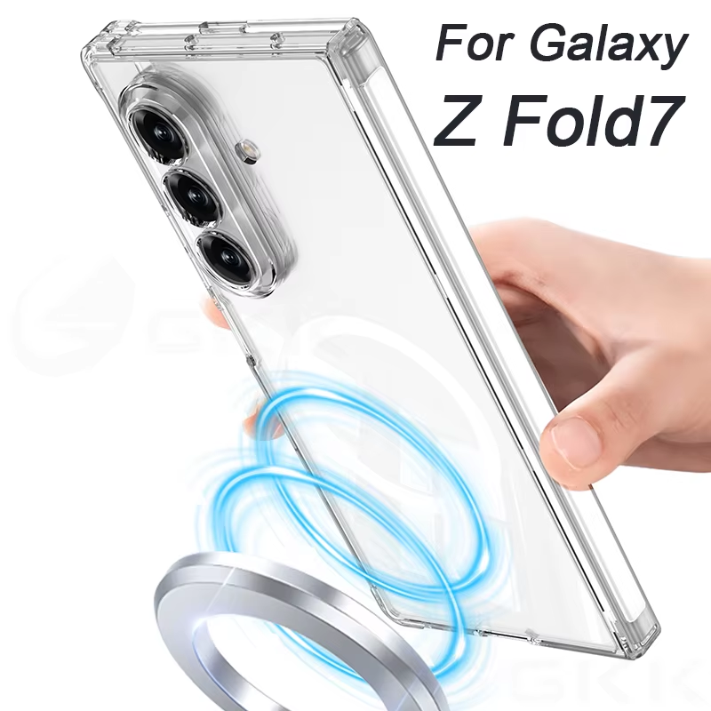 Airbag Bumper Corner Case for Samsung Galaxy Z Fold 7 Magnetic Wireless Hinge Pr