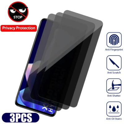 3xPrivacy Glass Anti-Spy For Poco X5/4/3 M4 Pro X4 F4 GT F3 M5S Xiaomi Mi 11