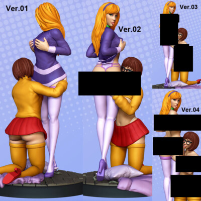 4Versions Daphne & Velma 3D Print Figure Model Kit Unpainted Unassembled GK