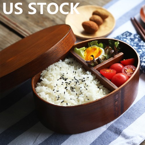 Bento Wood Wooden Sushi Tableware Bowl Food Container