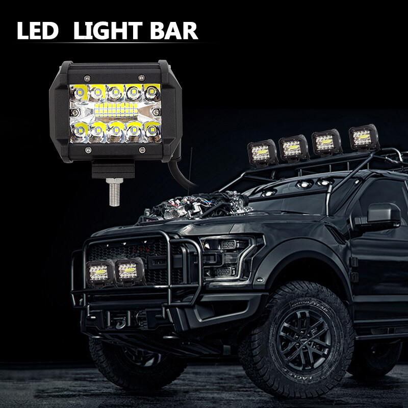 Tri-Row 4~23 Inch LED Light Bar 20" Combo Spot Flood Offroad Truck SUV Boat ATV