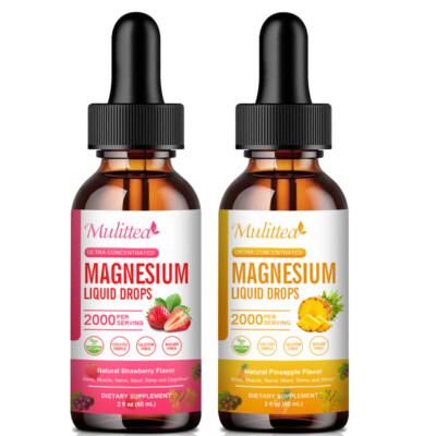Magnesium Glycinate Supplement 2000mg Magnesium Glycinate Liquid Drops