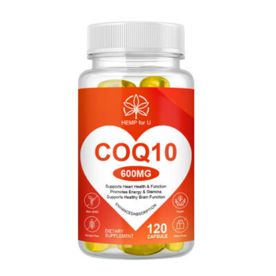 120 Pills CoQ10 600mg capsules Q10 C0q 10 Coenzyme Cardiovascular Heart Health