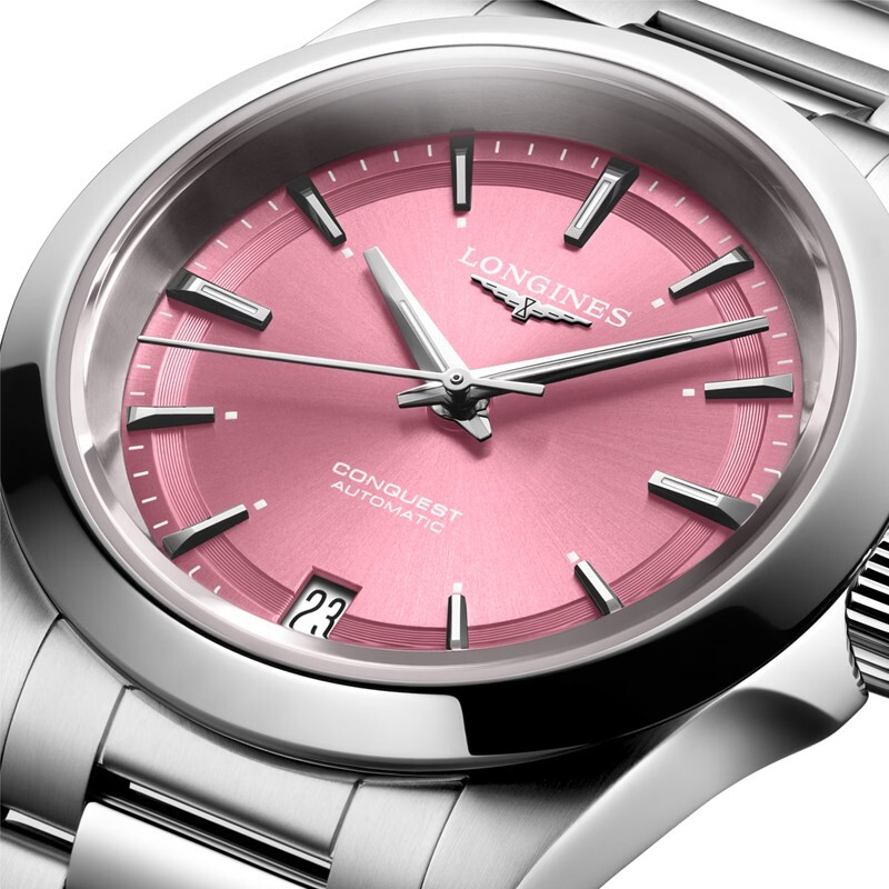 Pre-owned Longines Conquest Pink 34mm Automatic Ladies Watch L34304996 / L3.430.4.99.6