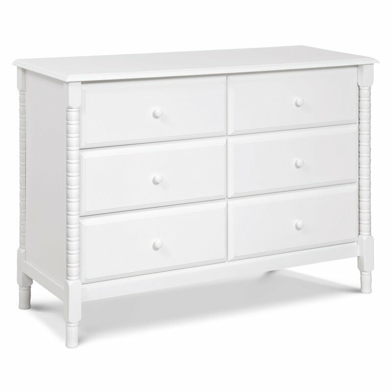 DaVinci Jenny Lind Spindle 6-Drawer Dresser in White