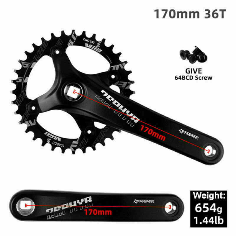 Prowheel Mountain Bike 30T/32T/34T/36T/38T Sprocket 104BCD MTB Crankset