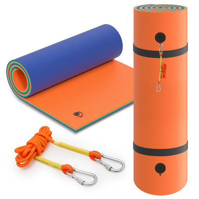 BEZT 7x6 Floating Mat Pad 3Layer Tear-Resistant XPE Foam Float Lounge Bed,Orange