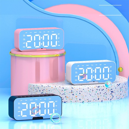 Bluetooth LOUD Speaker Wireless Stereo Bass USB/TF/FM Radio Alarm Clock Outdoor