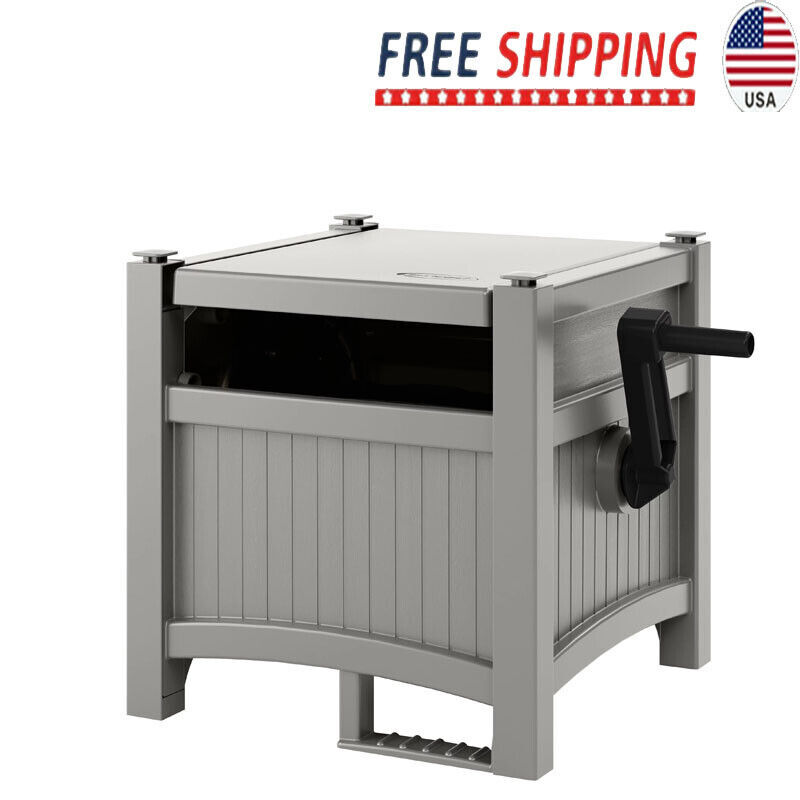 100 Ft Hose Hideaway Hose Reel 5/8 in Outdoor Storage Box wi