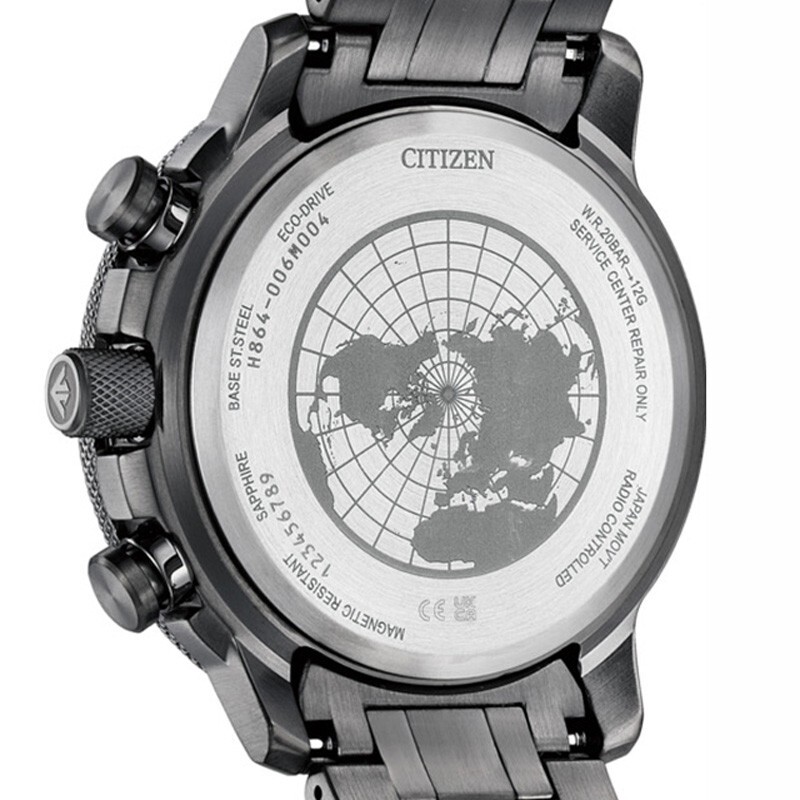 Pre-owned Citizen Promaster Sky By3005-56g Eco-drive Direct Flight Atomic Radio Men Watch
