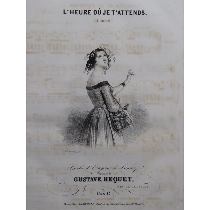 Hequet Gustave L'Heure Où Je T'Attends Chant Piano Ca1840