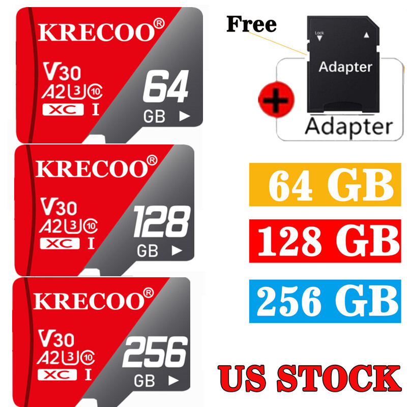 1-3PACK 64GB 128GB 256GB Micro SD Card Class 10 V30 Memory Card U3 TF Card LOT