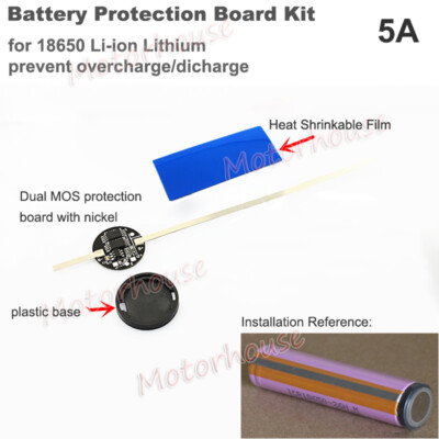 5A PCB Ciruit Protection Board Kit for 3.7V 18650 Li-ion lithium Lipo Battery 1S