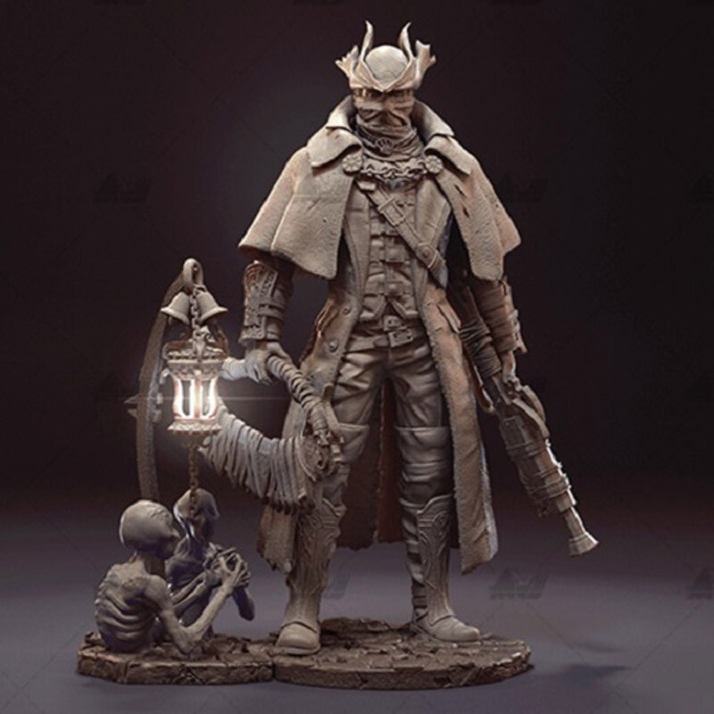 Bloodborne Hunter Unpainted Figure Blank Kit Model GK 1/8