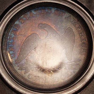 1859-S Seated Liberty Dollar, Rare San Francisco Mint Coin, Old PCGS AU-58