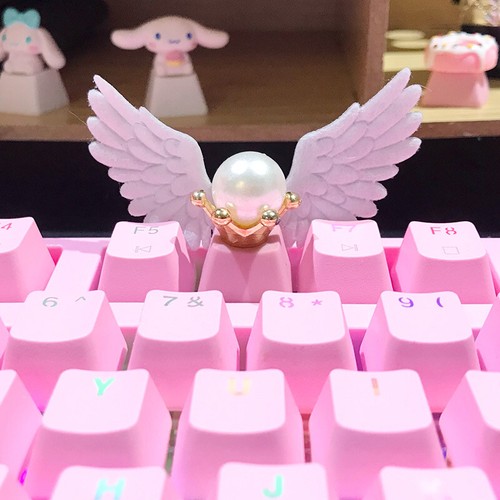 Sailor Moon Angel Wings Pink Black Key Cap Mechanical Keyboard English Key Set