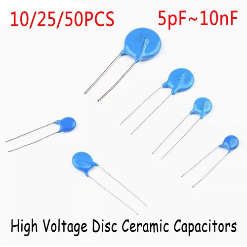 25Pcs 220pF High Voltage Dip Monolithic Ceramic Capacitor 221k