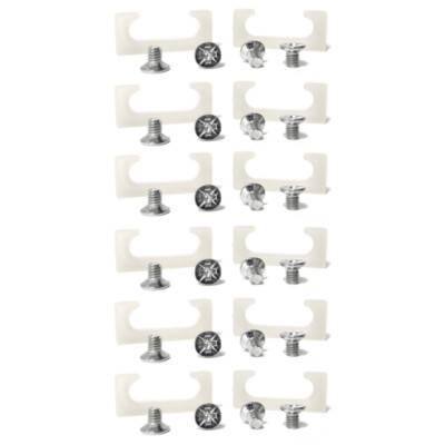 6 x  Screws & Door Stops 217/00059/00 Black Chrome or Grey Door Handle