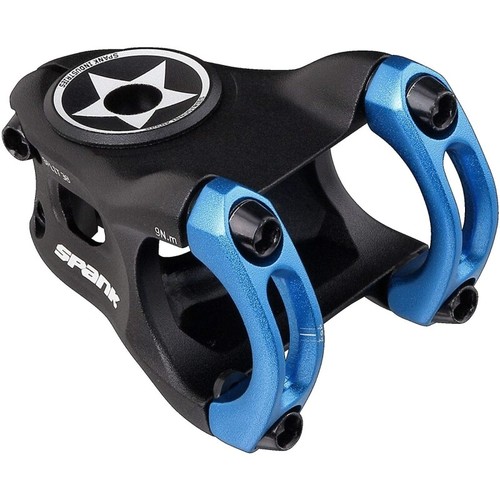 Spank Split Enduro Trail Shotpeen Anodized Bicycle Stem Blue 43mm - Open Box