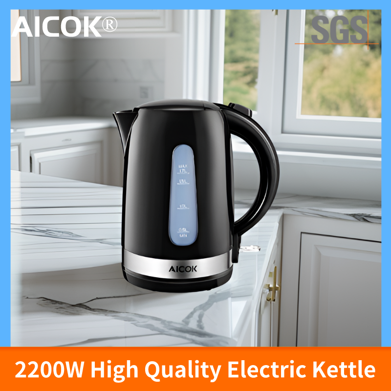 1.7L Fast Electric Kettle Auto Shut-Off Water Boiler Safe ABS+ Stainless  Steel