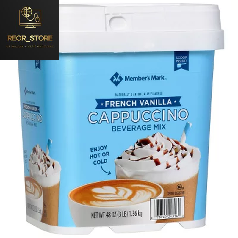 2 PACK Member'S Mark French Vanilla Cappuccino Beverage Mix (48 Oz.)
