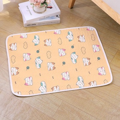 2-Pack Orange Cat Cooling Latex Pad - Breathable Ice Silk Mat for Pets