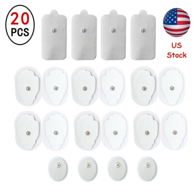 20 Pcs Large TENS Unit Pads Replacement Pads Electrode Patches Reusable
