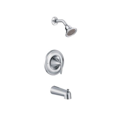 Moen T62133EP Posi-Temp Pressure Balanced Tub and Shower Trim in Chrome
