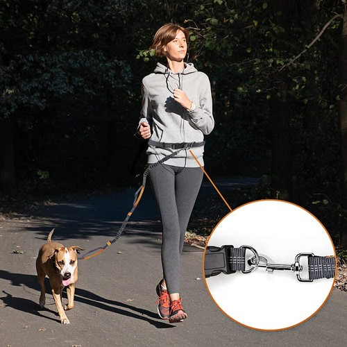 Freihandleinen Laufleine Jogging Hundeleine Hundegürtel Taillengürtel Sport