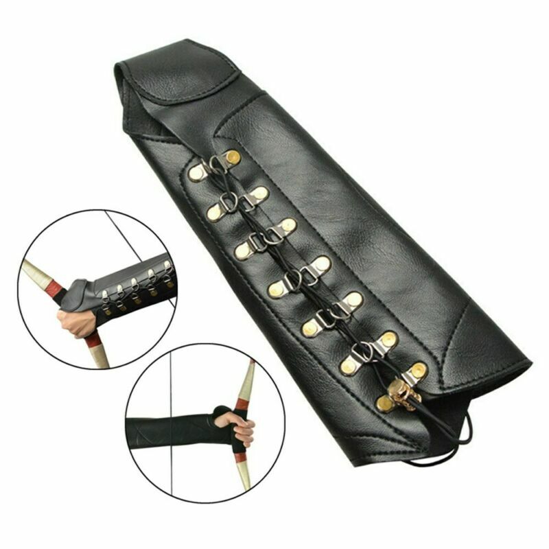 Archery Arm Guard Leather Hand Glove Protector Gear Longbow Recurve Bow Shoot V